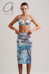 CONSTANÇA ENTRUDO Ocean Miracle Print Mesh Skirt SS23_SKI06